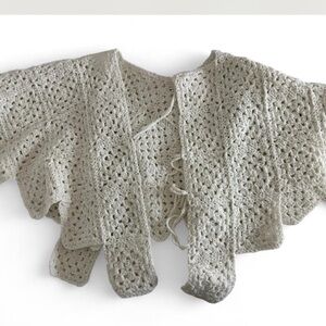 Elegant Cream Crochet Sweater